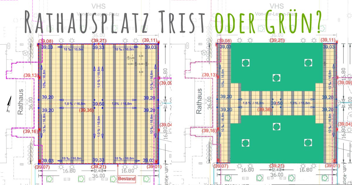 Rathausplatz trist oder grün?