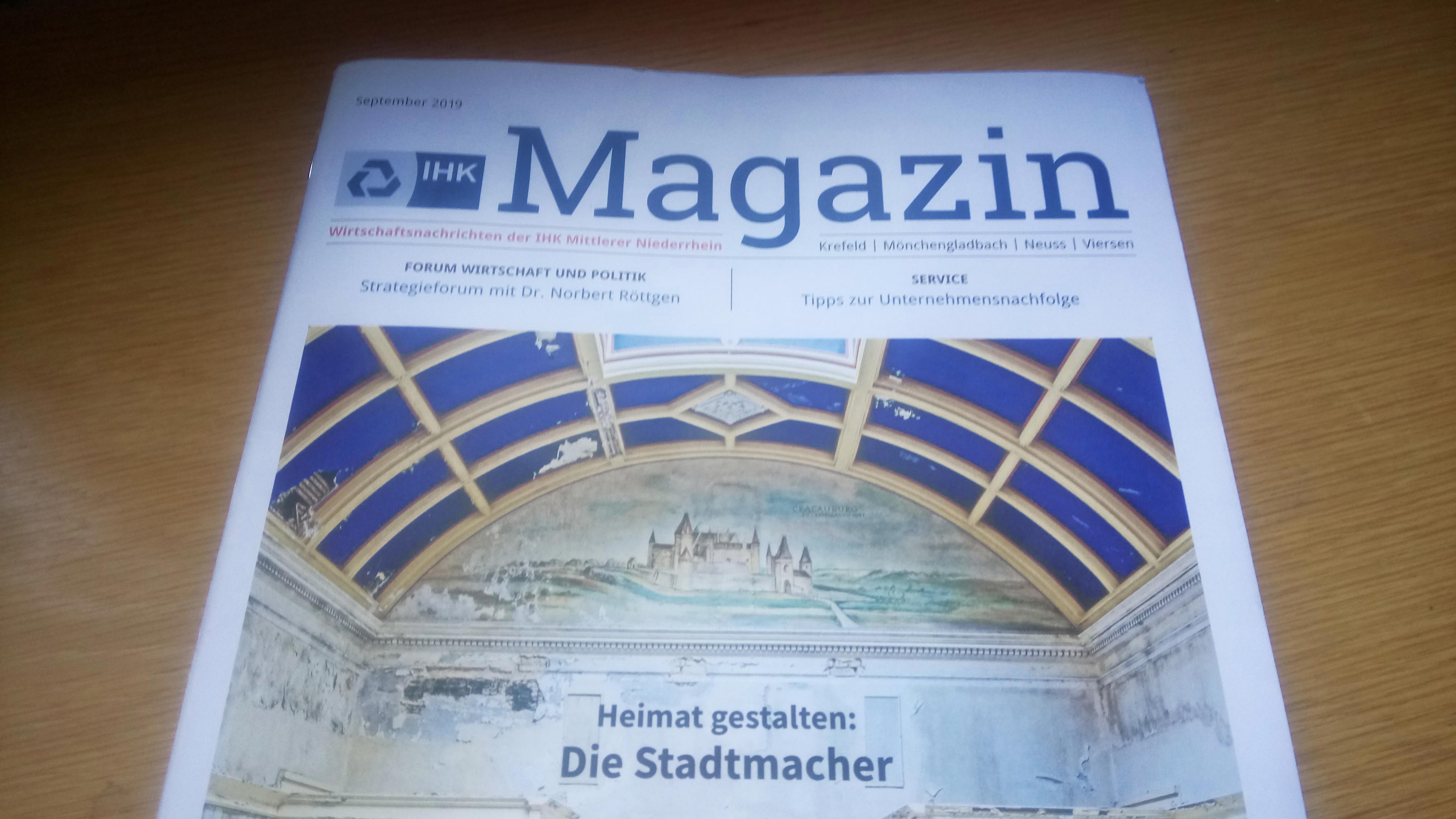 Bericht im IHK Magazin September 2019